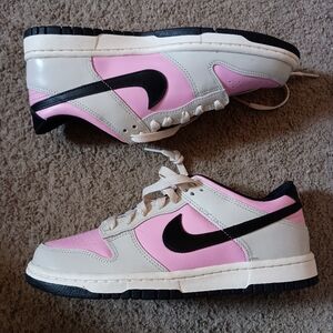 Nike Dunk Low Pink Light Orewood Black Youth 7/Women's 8.5 BRAND NEW NO BOX